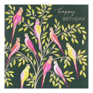 SAM138 Gift Card - Pink Parrots in Crowns